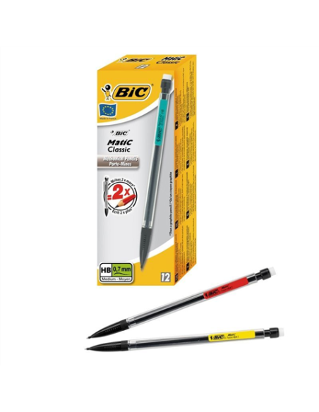 Paquete 12 uds de portaminas colores surtidos 0.7 mm bic