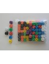 Bolsa 100 dados 6 caras puntos opacos 10 mm.