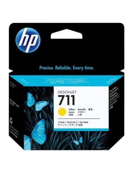 Oportunidad HP original Tinta amarilla HP 711 pack 3 | kiwiku