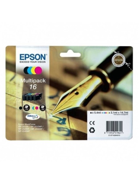 Oferta Epson T16 TINTA DURABRITE 4 colores MULTIPACK | kiwiku