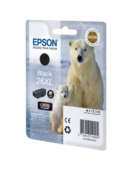 Oferta en Epson C13T26214012 TINTA CLARIA 26XL NEGRA | kiwiku