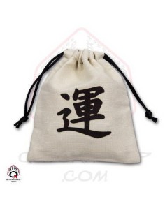 Qw bolsa dados japon kanji blanco