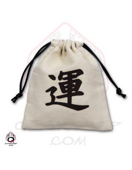 Qw bolsa dados japon kanji blanco