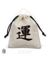 Qw bolsa dados japon kanji blanco