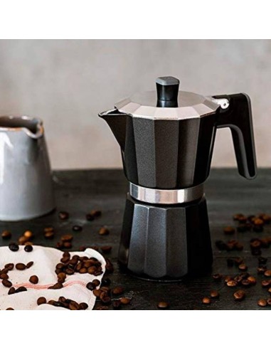 Oferta - BRA A170487 Cafetera perfecta negra aluminio| kiwiku