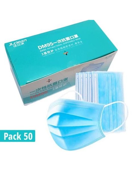 Mascarilla quirÚrgica 3 capas (pak 50u.)  pack de 50 ud