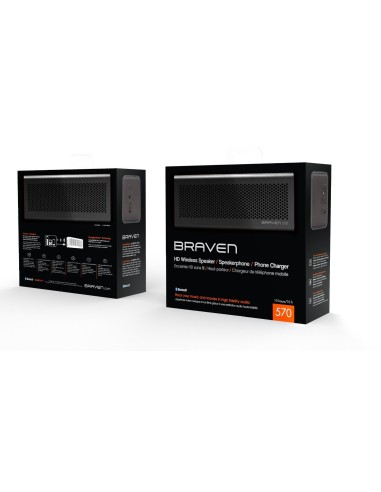 Braven 570 - Altavoces Bluetooth inalámbricos portátiles, negro - Electrónica - Kiwiku.com