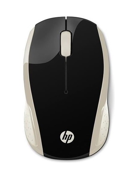 Ratón inalámbrico hp 200 dorado Diseño Ambidiestro 2HU83AA