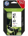 Cartucho Original HP N9J71AE negro y tricolor nº 62
