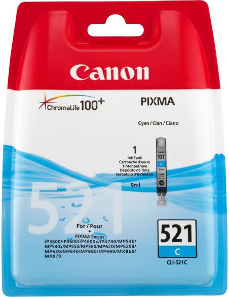 Oferta - Cartucho Original Canon 2934B005 cian CLI-521 C | kiwiku