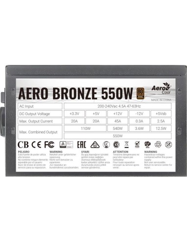 Aerocool AEROB550 Aero fuente de alimentación 550w | kiwiku