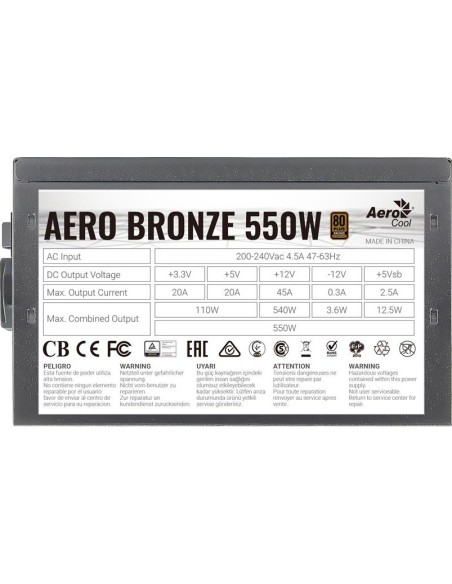 Aerocool AEROB550 Aero fuente de alimentación 550w | kiwiku
