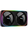 Aerocool ASTRO, ventilador doble PC 12cm, RGB Dual, soporte antivibración, negro