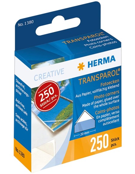Comprar Esquinas para fotos Transparol, envase dispensador, 250 ud.