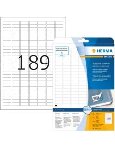 Etiquetas despegables 25,4x10 25 hojas DINA4 4725 uds 10001 | kiwiku