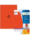 Etiquetas de archivador rojas 192x61 20 hojas A4 80 uds 5097