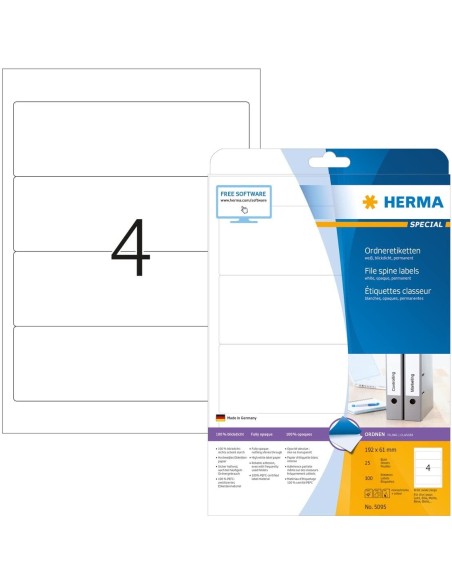 Oferta Etiquetas de archivador 192x61 A4 100 uds 5095 | kiwiku