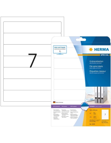 Oferta Etiquetas de archivador 192x38 A4 175 uds 5090 | kiwiku