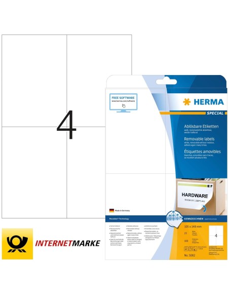 Ofertón Etiquetas despegables, 105x148 A4 100 uds 5082 | kiwiku
