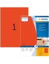 Etiquetas rojas 210x297 100 hojas A4 100 uds 4402