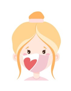 Oferta -   Mascarilla Infantil Filtro Carbon Corazon | Kiwiku