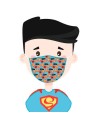 Mascarilla Infantil Filtro Carbon Superheroes