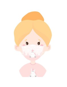 Ofertón Mascarilla Infantil Filtro Carbon Unicornio | Kiwiku