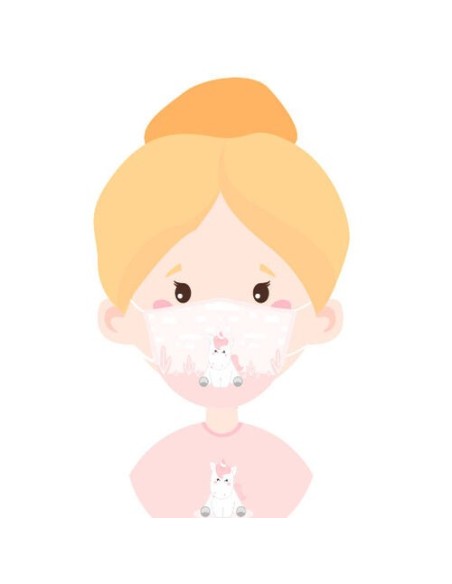 Ofertón Mascarilla Infantil Filtro Carbon Unicornio | Kiwiku