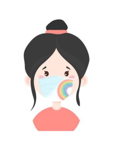 Ofertón Mascarilla Infantil Filtro Carbon Arcoiris| Kiwiku