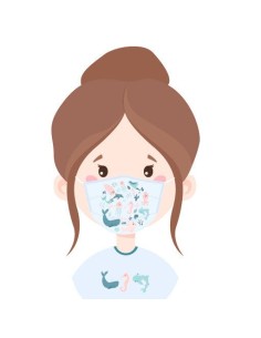 Comprar Mascarilla Infantil Filtro Carbon Peces | Kiwiku