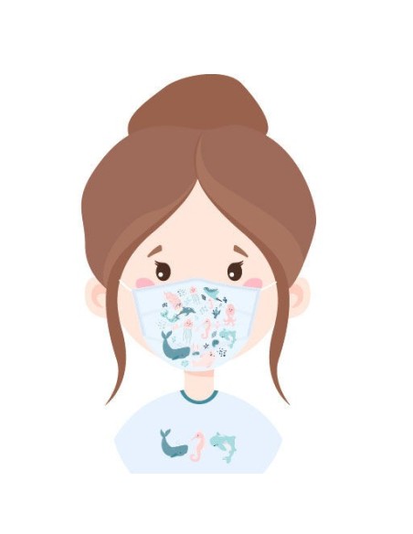 Comprar Mascarilla Infantil Filtro Carbon Peces | Kiwiku