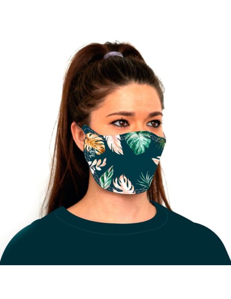 Oferta - Mascarilla Filtro Carbon Jungla Verde | Kiwiku