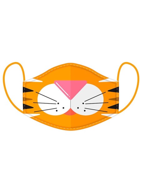 Mejor Precio en Mascarilla reusable Cutiemals Tiger L | Kiwiku