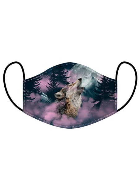 Oferta -   Mascarilla reusable Protector of the North Wolf L