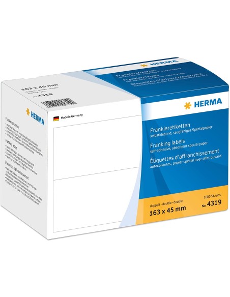 Herma Etiquetas de franqueo dobles 163x45 1000 uds 4319 | kiwiku
