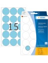 Etiquetas azules redondas 32mm 32 A4 480 uds 2273