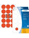 Etiquetas rojas redondas 32mm 32 A4 480 uds 2272