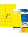 Herma Etiquetas amarillo 70x37 20 hojas A4 480 uds 4466