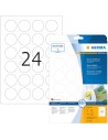 Etiquetas Herma Movable redondas 40mm 25 A4 600 uds 5066