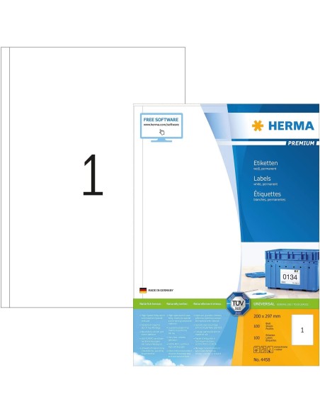 Comprar Herma Premium Etiquetas 200x297 100 A4 100 uds 4458 | kiwiku