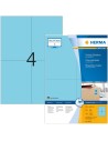 Herma Etiquetas azules 105X148 100 A4 400 uds 4398
