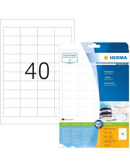 Oferta Etiquetas premium48,5x25,4 25 DINA4 1000 uds 4357 | kiwiku