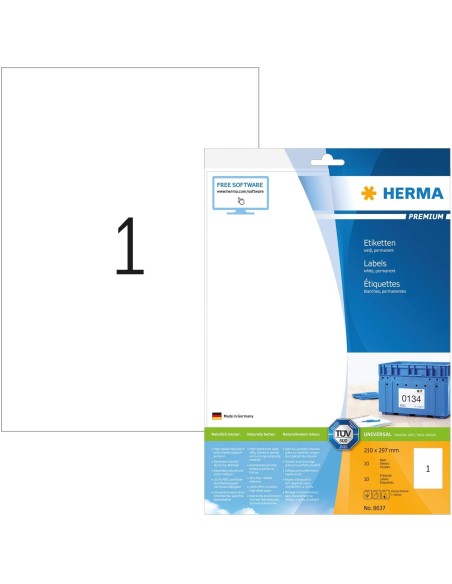Oportunidad Herma Etiquetas 210x297mm 10 DIN A4 10 uds 8637 | kiwiku