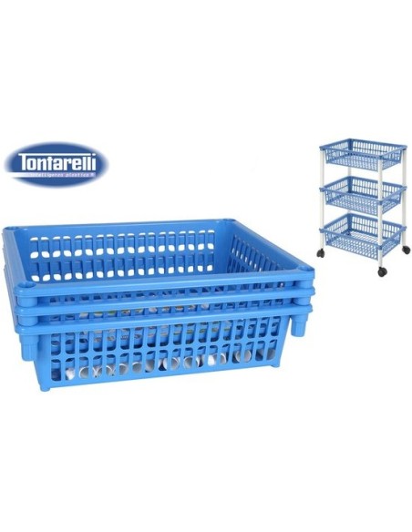 Ofertón TONTARELLI 35519 Carrito verdulero 3 cestos 40x62 mito 3 azul