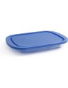 Borgonovo Fiambrera Rectangular Plana Igloo Con Tapa Azul 26x18,5 Cm 800 Cc