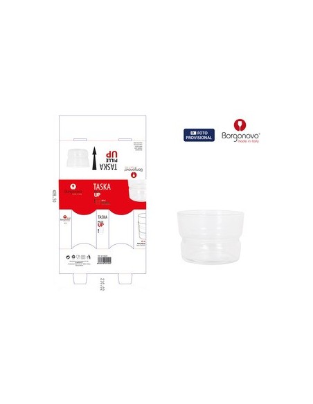 Oportunidad BORGONOVO 93436 Set 4 vasos chiquito 25cl taska apilable