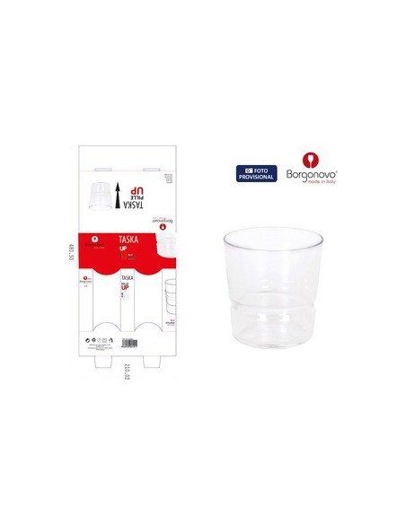 Ofertón BORGONOVO 93374 Set 4 vasos pinta 35cl taska apilable