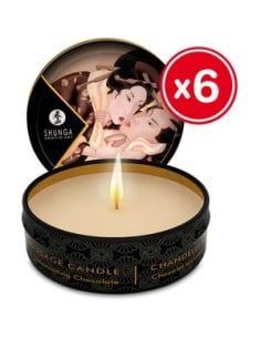 Oferta - Shunga vela de masaje chocolate 6 x 30 ml. 27843
