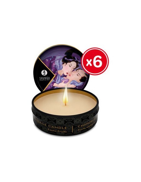 Oportunidad Shunga vela de masaje frutas exoticas 6 x 30 ml. 27842