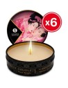Shunga vela de masaje petalos de rosa 6 x 30 ml